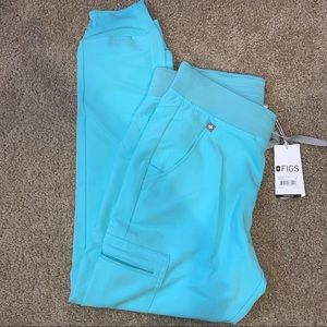 Turquoise Figs Scrubs Joggers